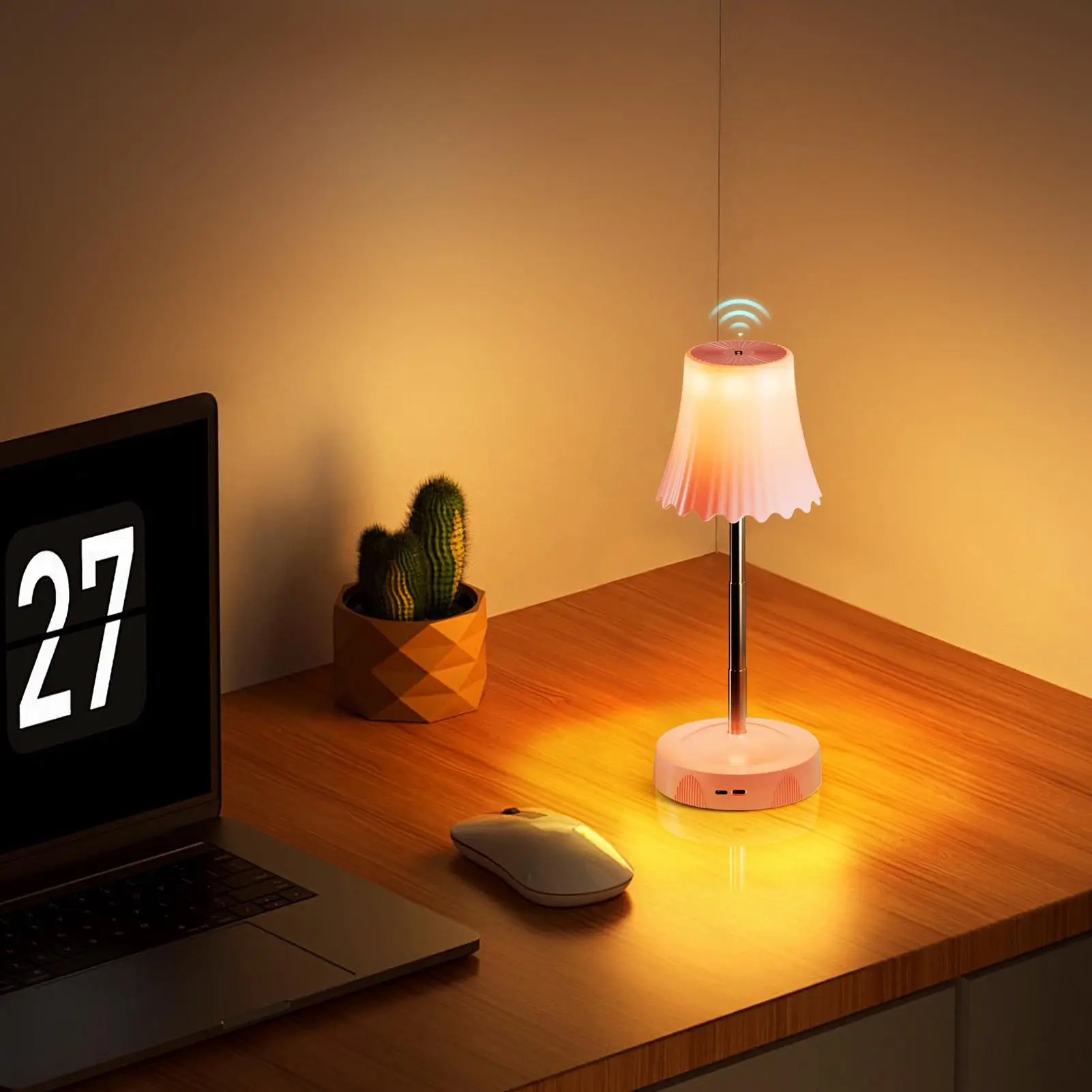 

Rechargeable Lamps Cordless Smart Cordless Adjustable Height Ambient Light Battery Powered Table Lamp For Bedroom Restaurant