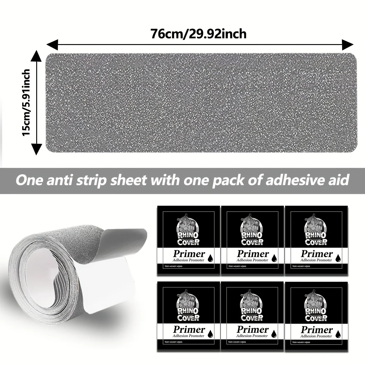 Wear-resistant Heavy Duty Anti-slip Pedal Tape Protection Non-slip Stickers for Stairs Adhesive Tape Grey