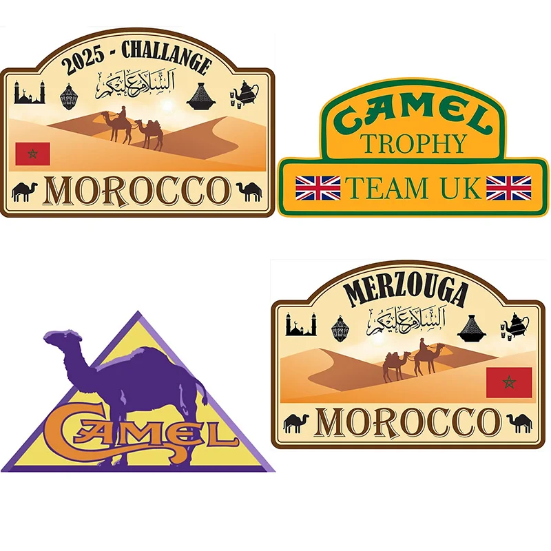 Morocco Challange 2025 Camel Rally 80s Team Retro Metal Poster Sign Garage Club Indoor Wall Room Decoration Home Decor