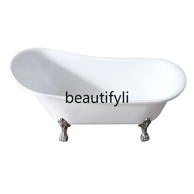 

ss25 Retro princess independent acrylic bathtub household European and American antique couple with tripod