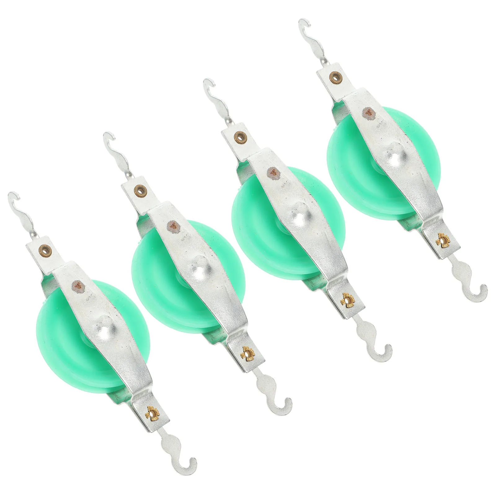 

4Pcs 4 Inch Physics Experiment Pulley Kit Plastic Twosingle Twodouble Set Mechanics Science Lab Equipment Single Pulley Block