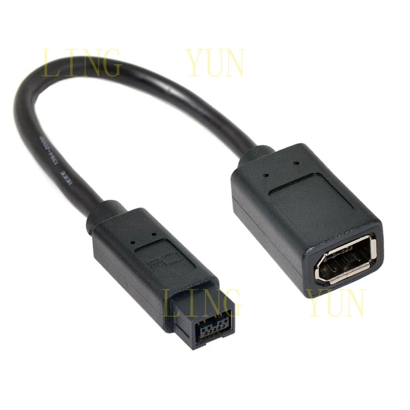 Z  CY Firewire 400 IEEE 1394 6Pin Female to Firewire 800 1394b 9Pin Male Cable 20cm