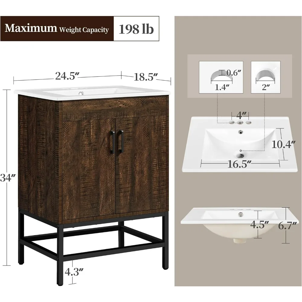 bathroom organizers, Bathroom Vanity with Sink, Vintage Bathroom Sink Cabinet with Doors,  Vanities Cabinet with Sink Combo Set 