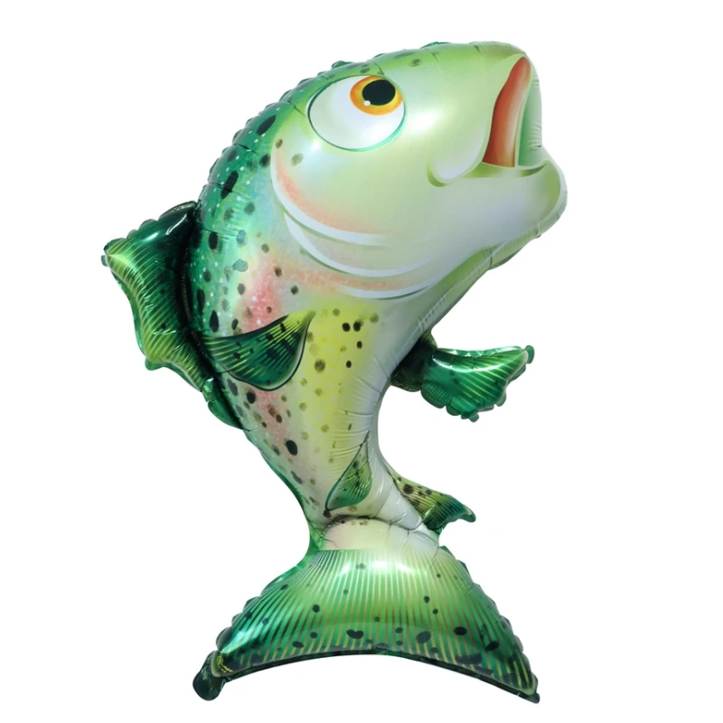 مقلد سمك السلمون الألومنيوم احباط بالون الكرتون المحيط الحياة البحرية الطرف بالون الديكور #1