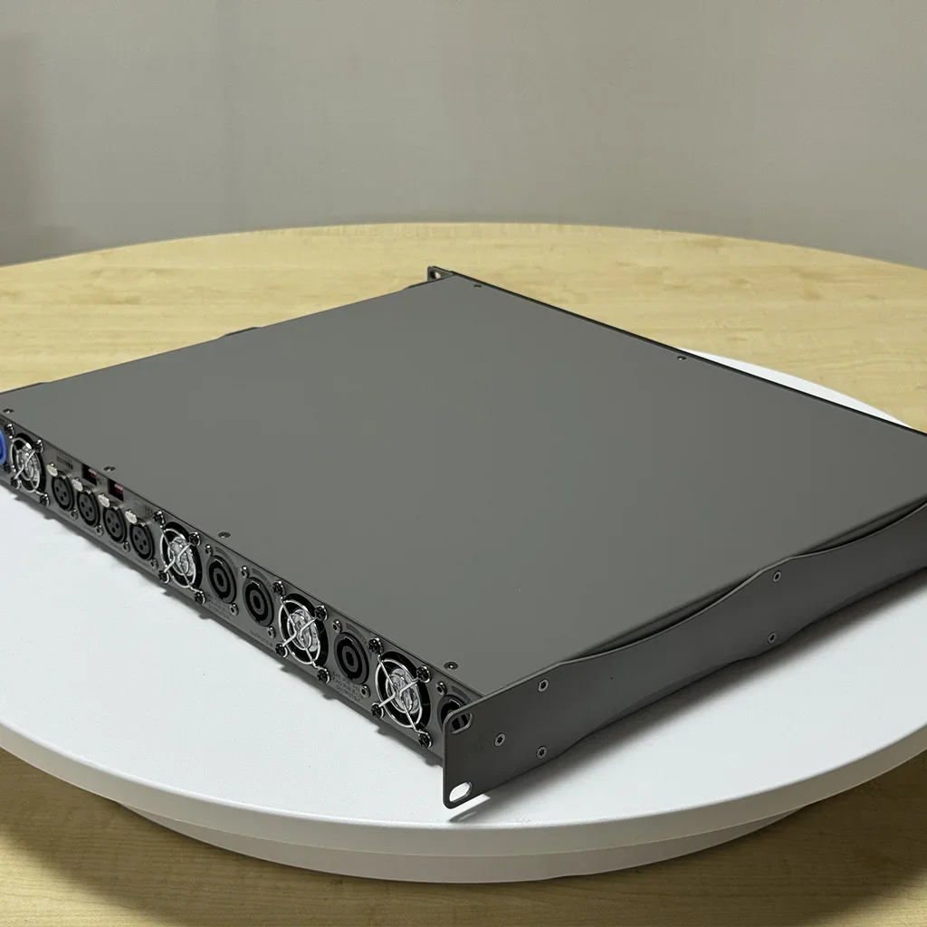 GF03 2CH Class D Metal Power Amplifier 1200W 4/8  XLR for Home Car Theater Stage Surround Sound Systems