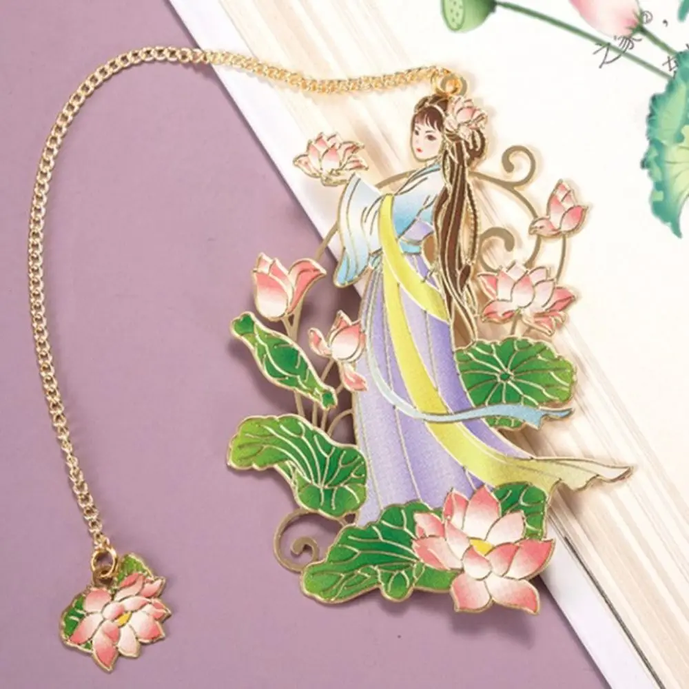 Chinese Style Monthly Flower Fairy Bookmark Hollow Tassel Marking Reading Handicraft Exquisite Creative Vintage Book Paginator