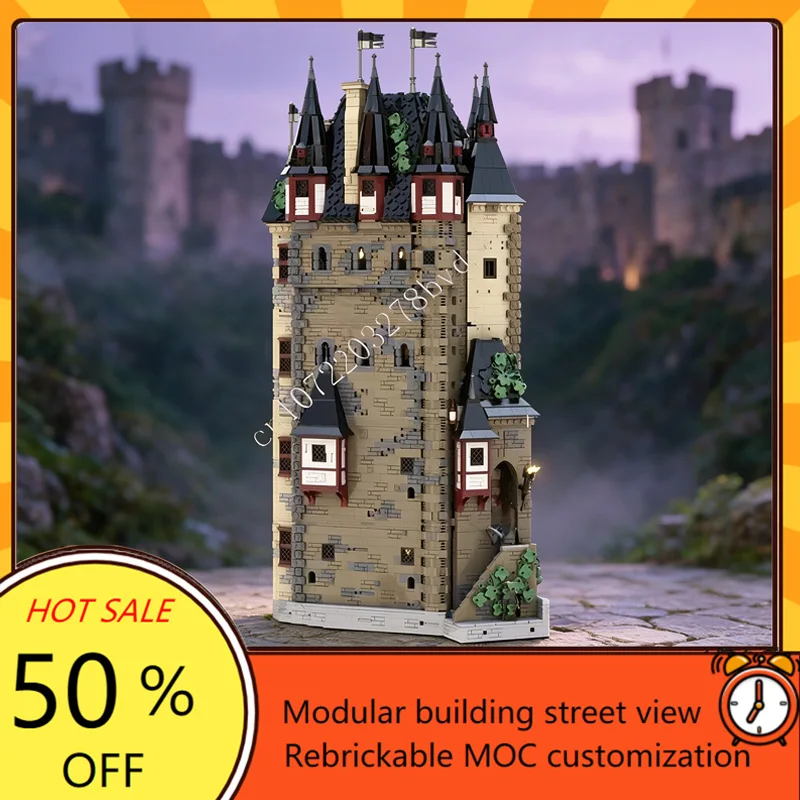 13256PCS The Red Falcons' mountain Fortress Medieval Castle MOC Christmas Puzzle Birthdayal  Toys Gifts for Adults Ages