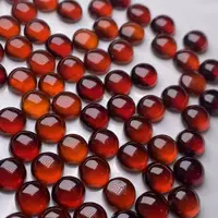 Perle de grenat rouge naturel, 10 pièces/lot, 2.5mm 3mm 4mm 5mm 6mm, ronde, pierres précieuses semi-précieuses, Cabochon, visage pour bijoux, vente en gros 5