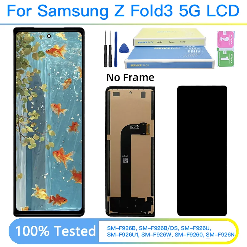 TFT For Samsung Z Fold3 Screen For Samsung Z Fold 3 F926 F926B F9260 LCD Display Touch Screen Digitizer Assembly Replacement