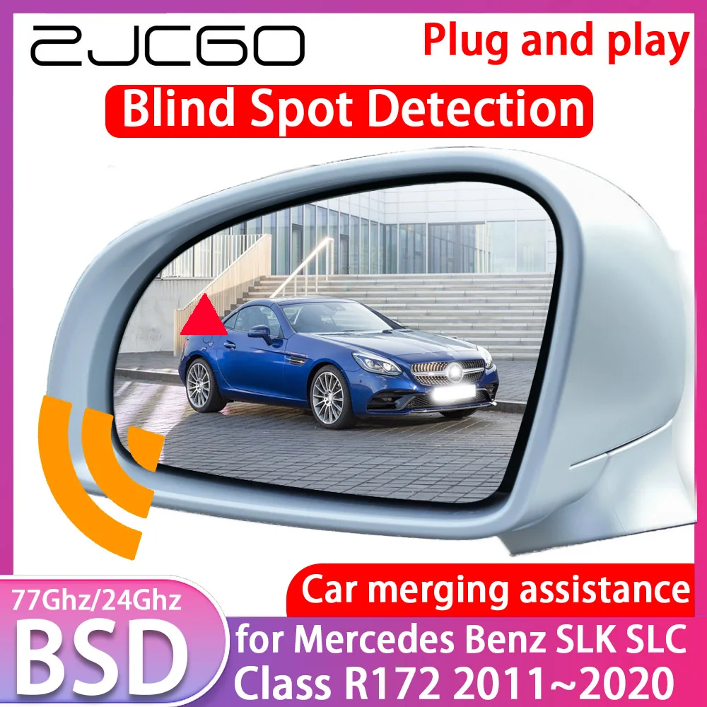 

ZJCGO for Mercedes Benz SLK SLC Class R172 Blind Spot Detection Car BSD BSA BSM System Driving Warning Radar Alert Mirror