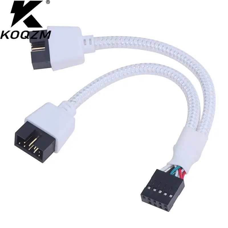 כבל האריך hd עבור PC diy 15cm מחשב לוח הארכה usb כבל 9 pin 1 נקבה 2 splitter y זכר