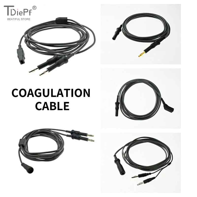 

1PCS Monopolar Connecting Cable Reusable Monopolar Forceps Cable Silicone Wire With 3/4/5/6.3/8mm Banana Male Female Connector