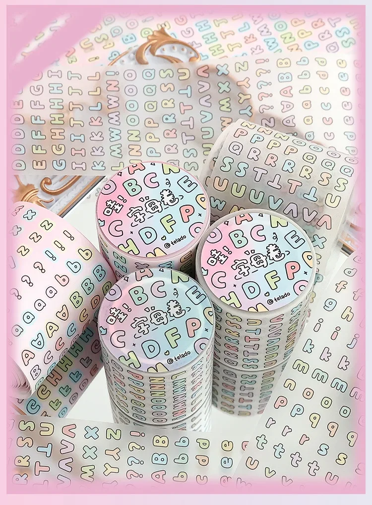 MINKYS 5M 낙서 핸드 텐트 테이프 다채로운 문자 기호 귀여운 만화 크리 에이 티브 ... - 3