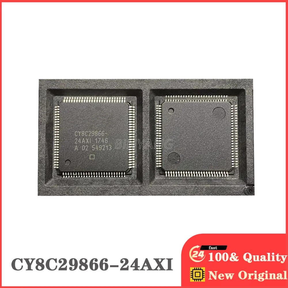 (2piece) 100%  CY8C29866-24AXI  CY8C29866-2  QFP-100  New Original Stock IC Electronic Components