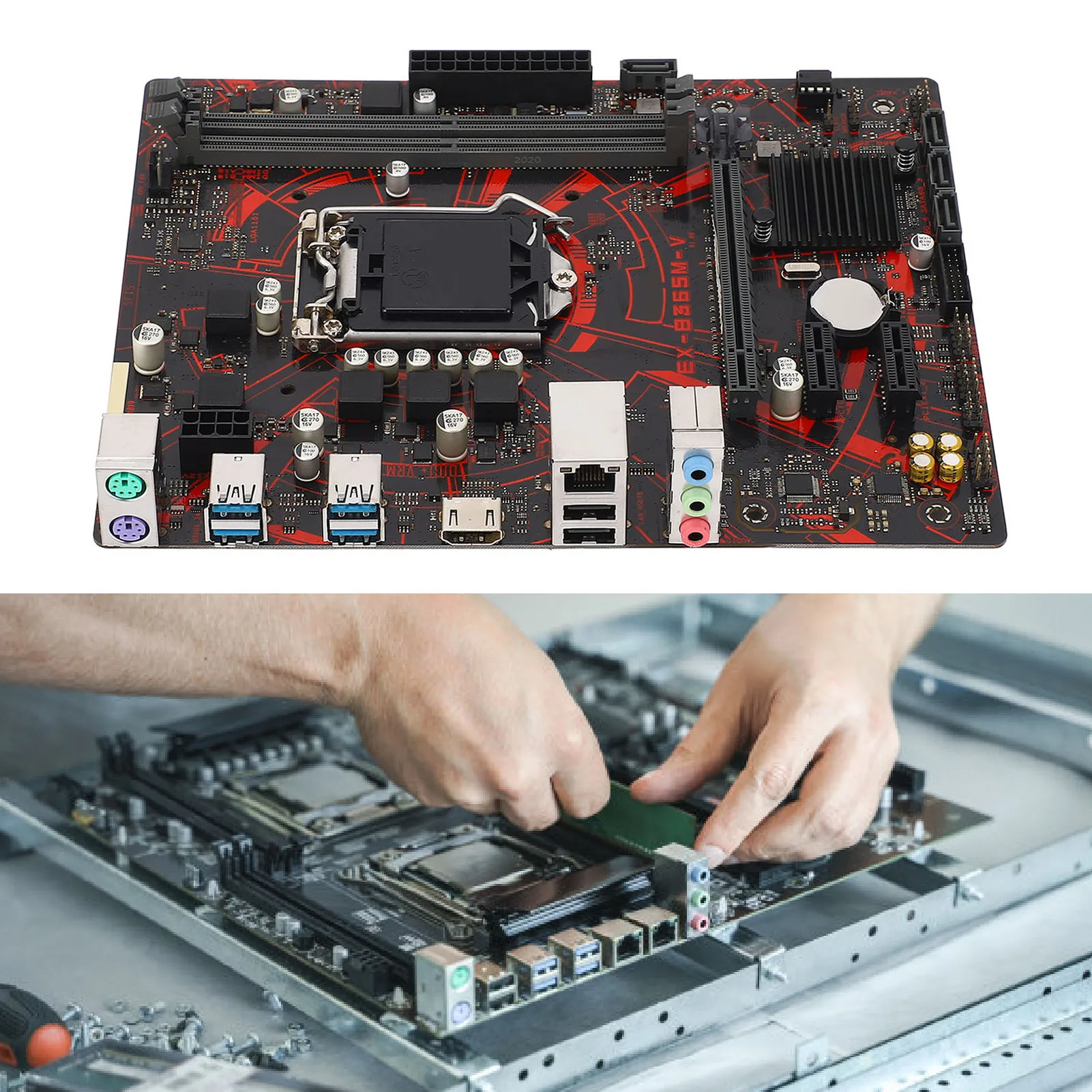 

M ATX Motherboard Serial ATA III Gigabit LAN Card PCI E 3.0 8 Pin 24 Pin Desktop Computer Motherboard LGA 1151 for Celeron CPU