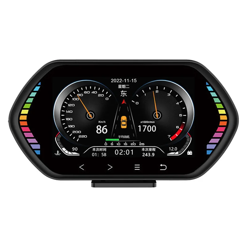 

F12 Universal HUD Head-Up Display OBD2 GPS Speedometer Intelligent Tilt Meter Car Accessories