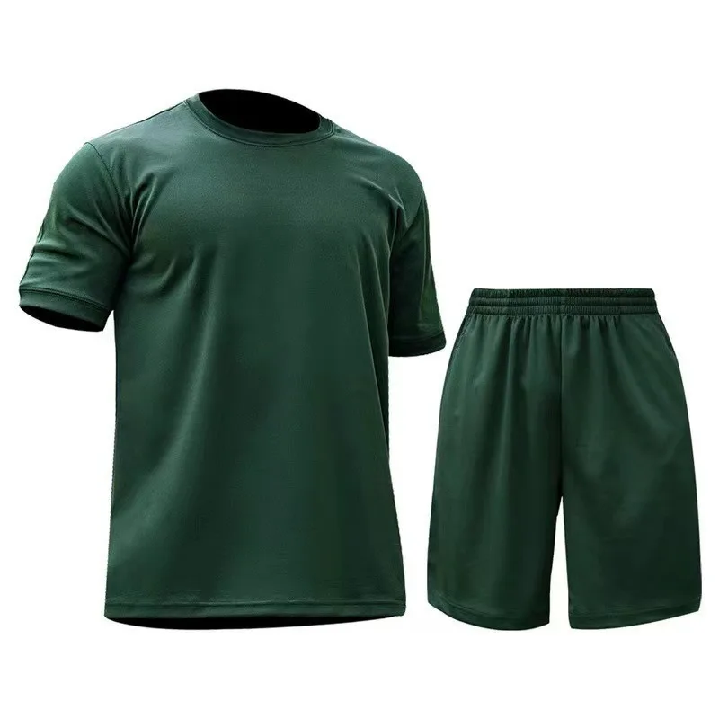 

Летний быстросохнущий дышащий повседневный костюм: тактическая футболка + рабочие шорты, комплект для ежедневной носки, велоспорта и тренировок