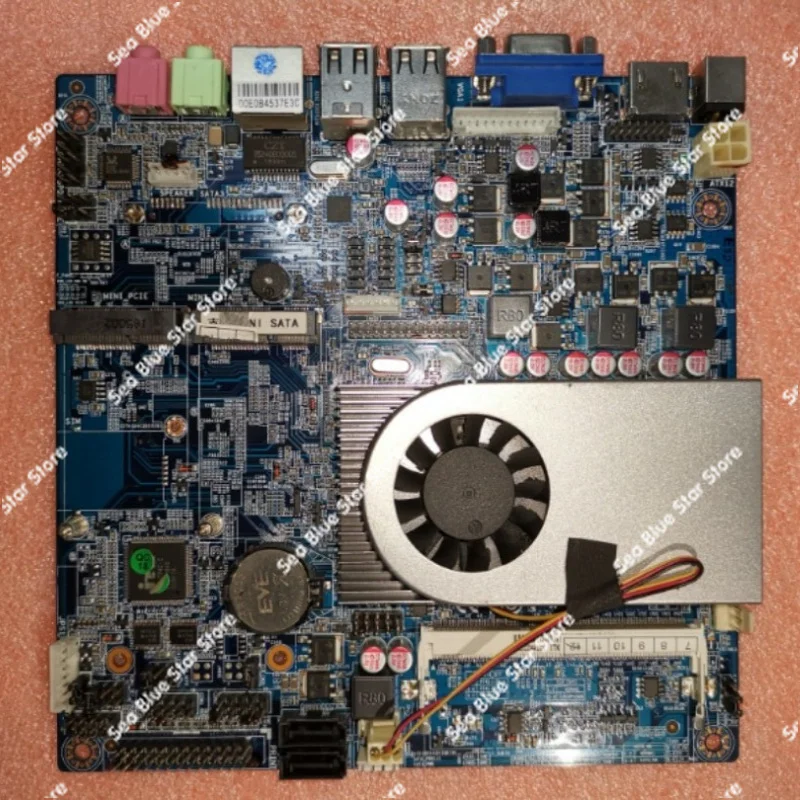 Industrial Control Main Board ITX-1037T-2CH Cashier Advertising POS Machine Main Board 1037U Second-hand Disassembly Main Board