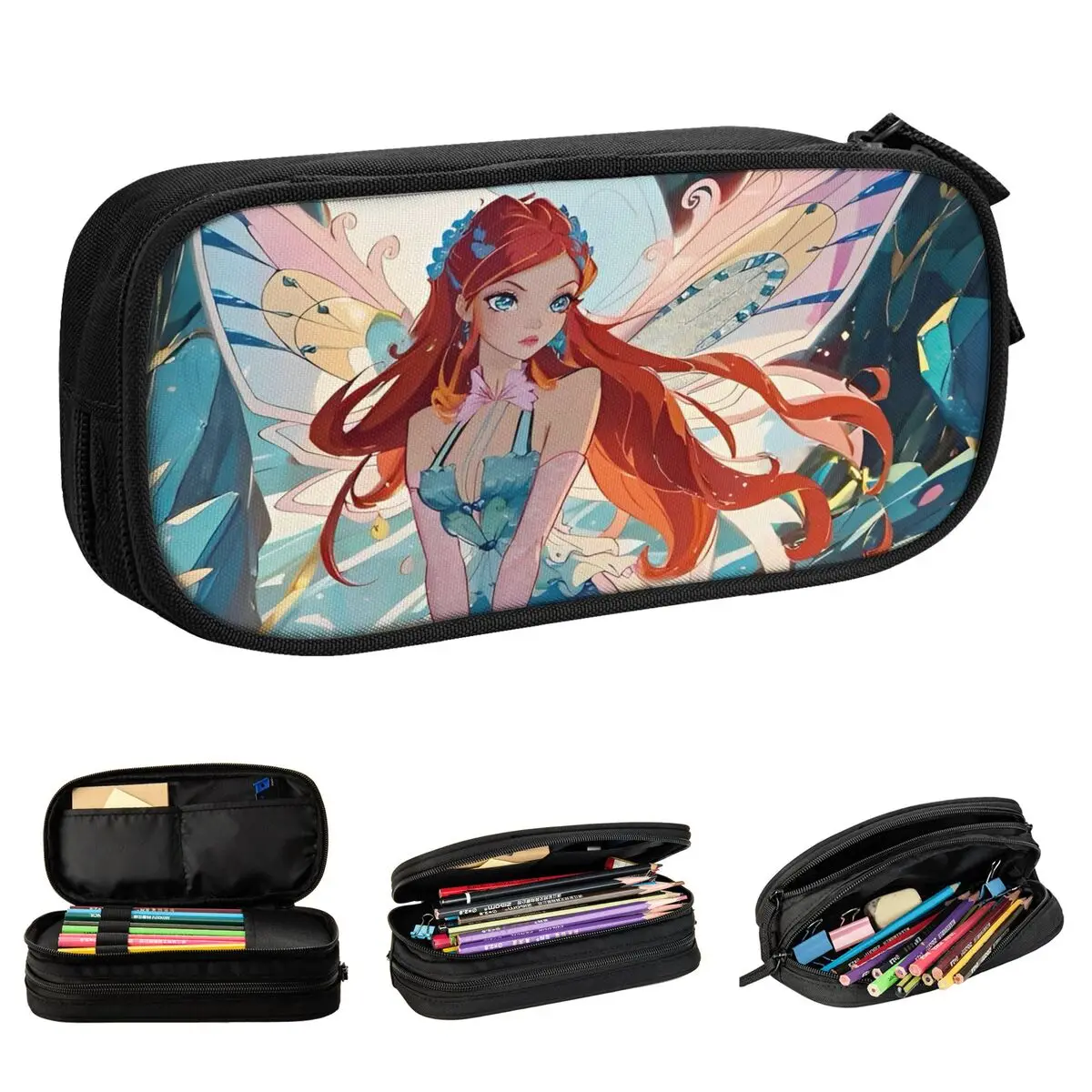 Пенал для девочек с рисунком из мультфильма