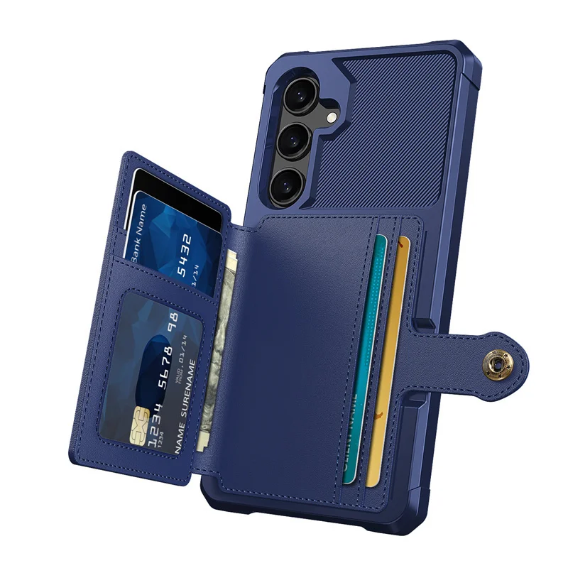 

Car Magnetic Wallet Card Insertion Phone Case For Samsung A52 A72 A32 A33 A53 A73 A34 A54 A24 A35 A55 A52S Shockproof Back Cover