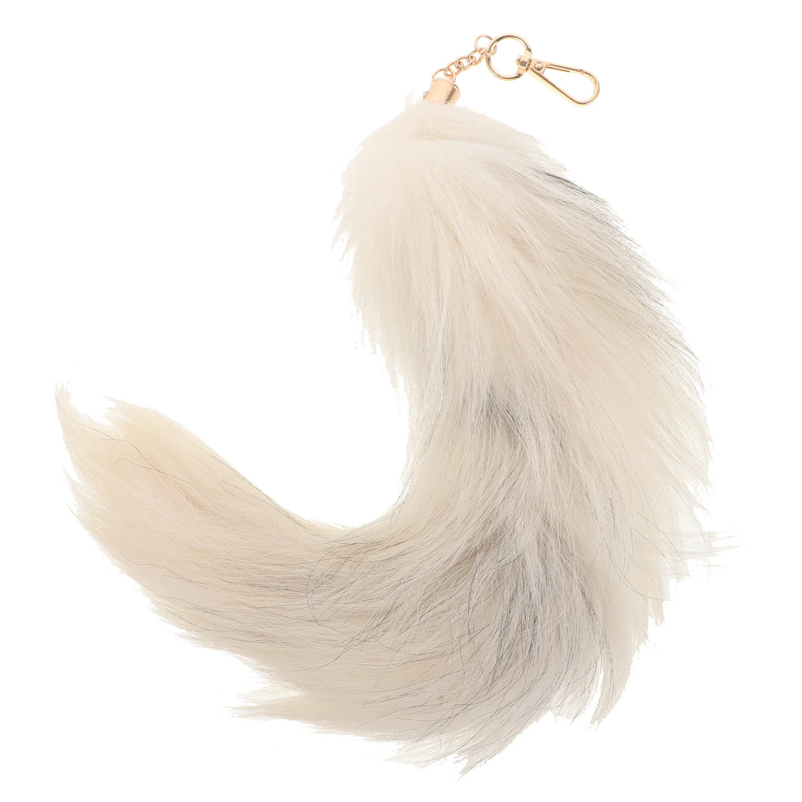 Chaveiro de cauda de animal, pingente de imitação de cauda longa e macia, decoração suspensa para chaves de bolsa, pingente de espelho de carro