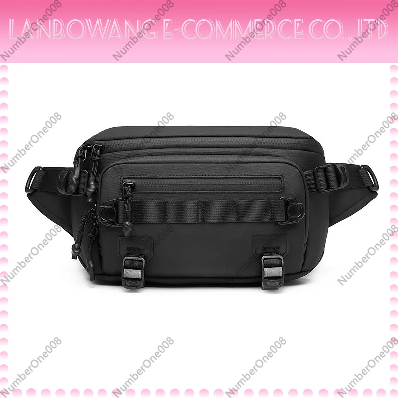 Trendy Lightweight Men Waist Bag Water Resistant Multi Functional Crossbody Bag For Casual Sports Daily Use
