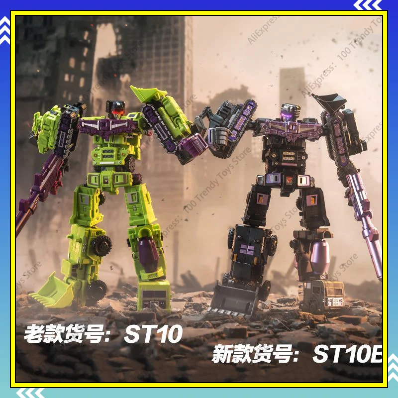 Brinquedos Transformáveis 6 em 1, Modelo MINI Devastator, Figura de Ação de 22CM, Brinquedos de Plástico ST10, Melhor Presente para Crianças, Modelo de Robô KO G1