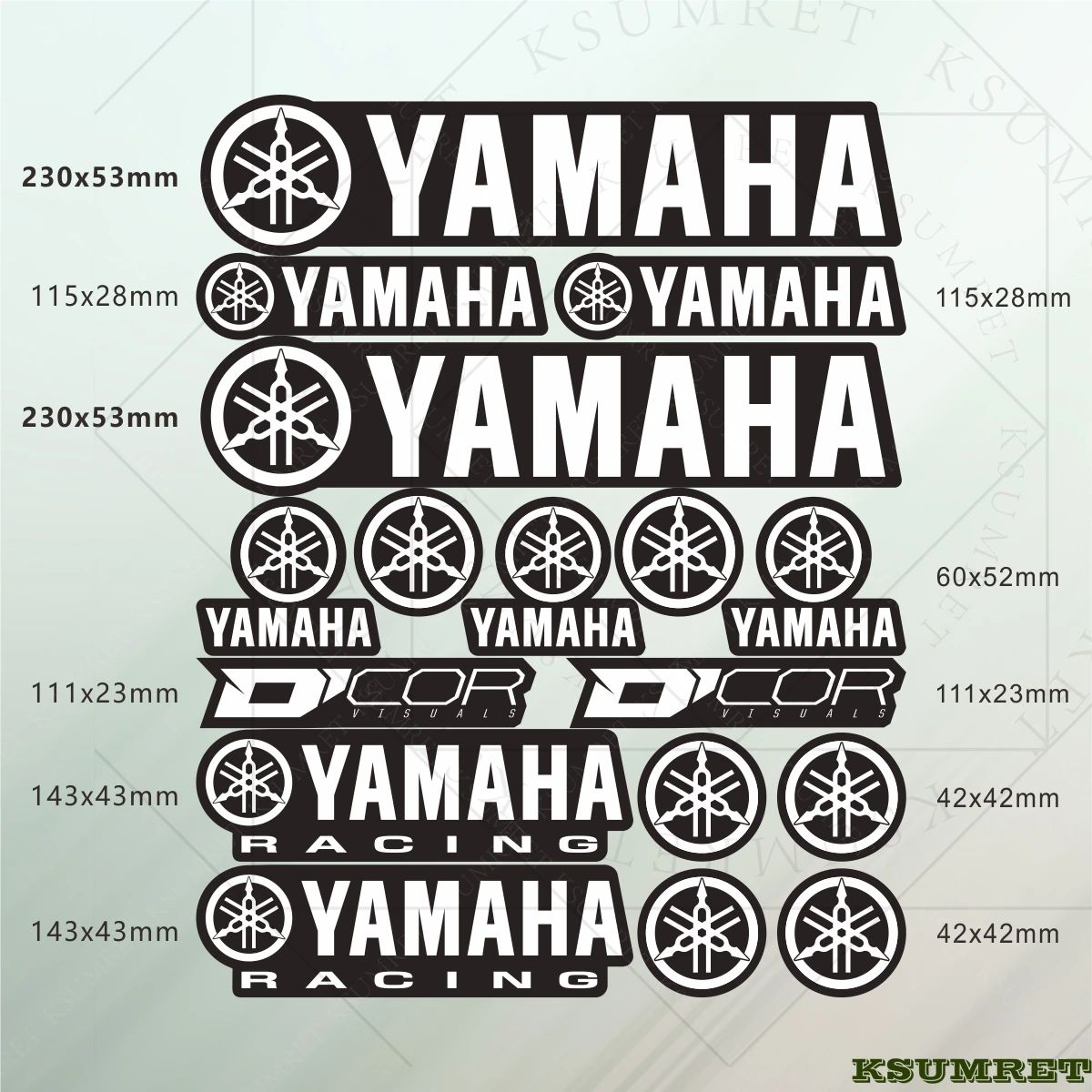 Vinyl For Yamaha Sticker Motorcycle Decals Logo Waterproof Reflection Kit image 2