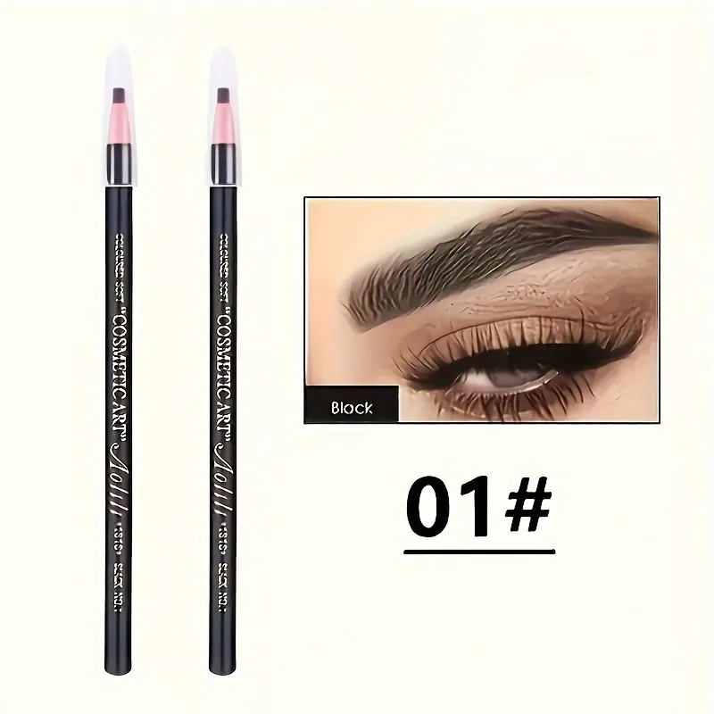 10本入り Hengsi 防水で長持ちするティアオフアイブロウペンシル - 削る必要なし、汚れにくい、すべての肌タイプに適しています