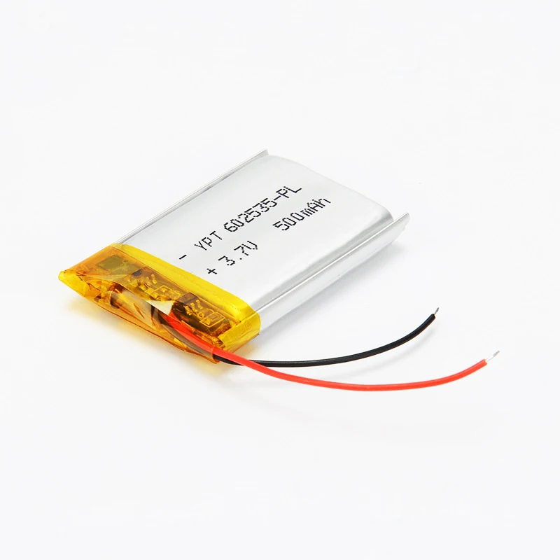 Akumulatory litowo-polimerowe Lipo 3.7V 500mAh 602535 do słuchawek Bluetooth, urządzeń kosmetycznych, zabawek elektrycznych, oświetlenia LED — 2