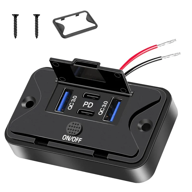 4포트 차량용 충전기, 버스/RV용 120W 고출력 충전 허브