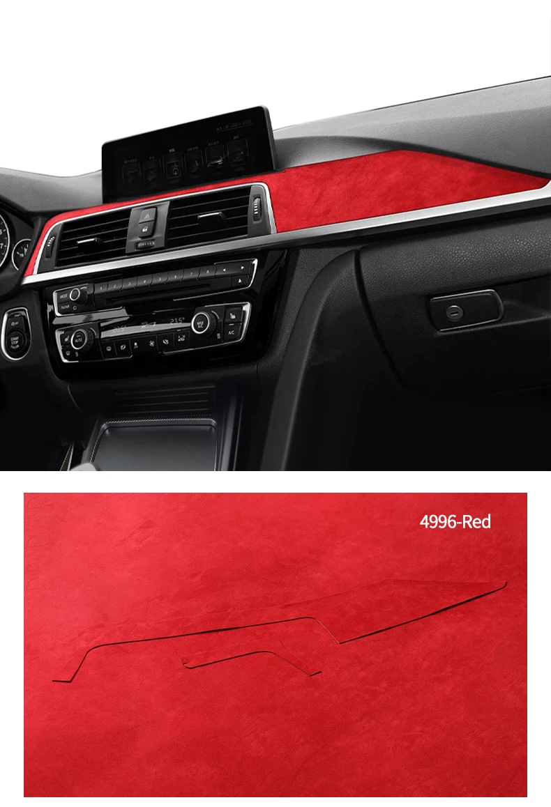 Für BMW F30 F32 F34 Mittelkonsole Armaturenbrett und Instrumententafel Verkleidungsaufkleber Auto-Innentuning-Zubehör aus Alcantara – Detail 10