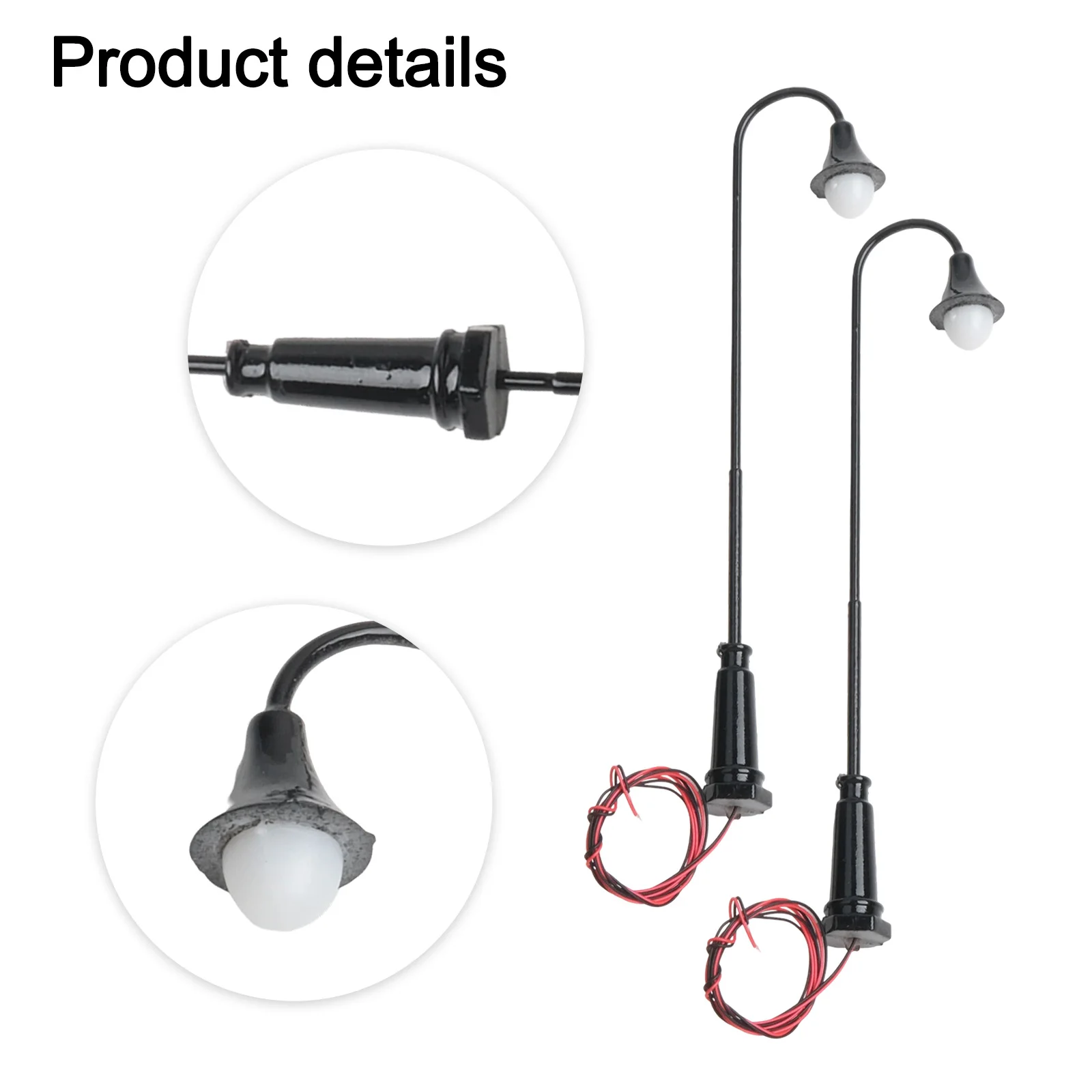 Model Train Railway Street Light HO/TT Scale LED 1:100 12V Warm White Model Railway Street Lights Toys Model Accessories