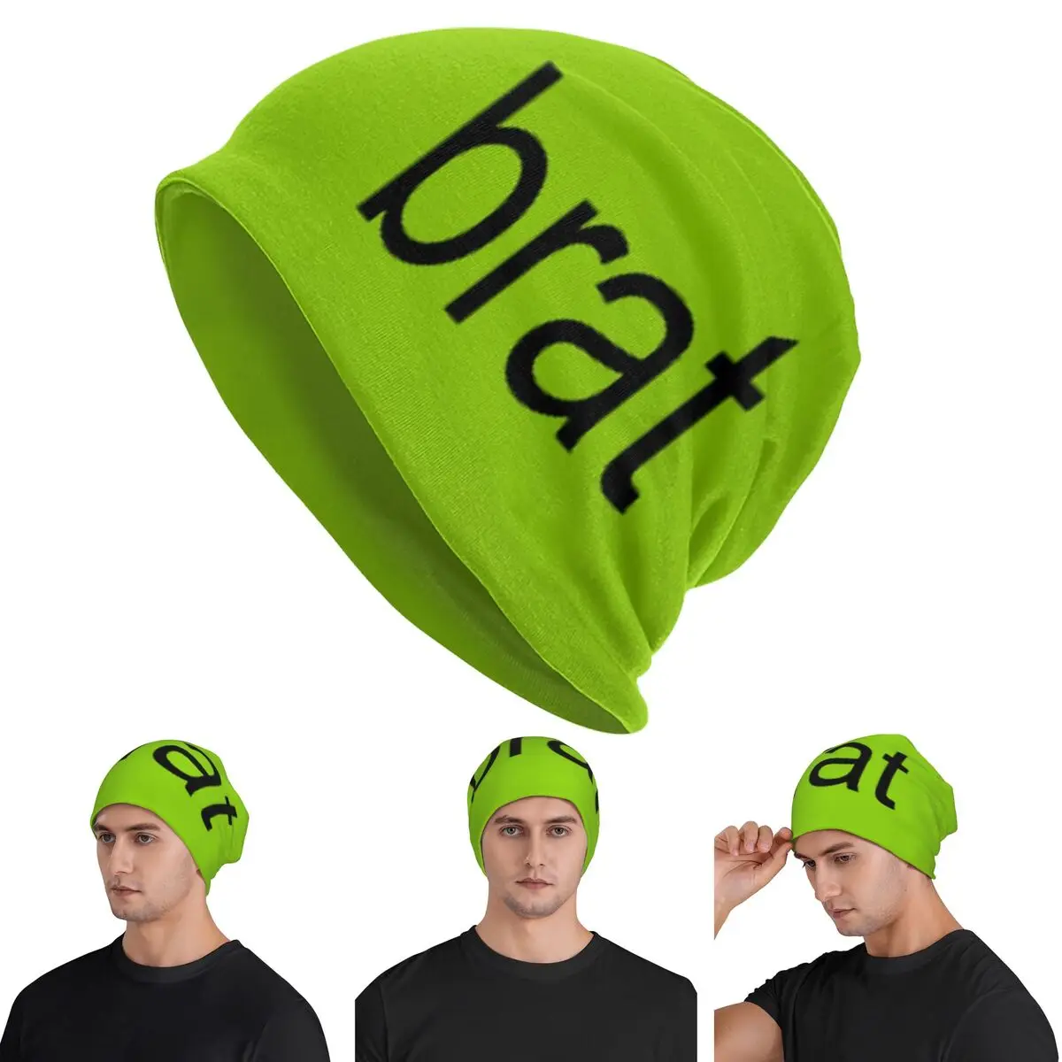 

Brat Charli Xcx Skullies Beanies Hats Warm Autumn Winter Outdoor Cap Knitted Bonnet Caps for Unisex Adult