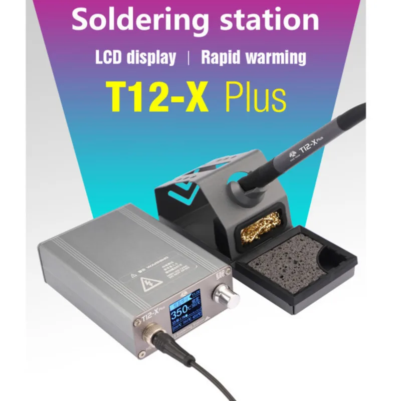 Digital Display Welding Station for Phone Repair Intelligent Temperature Soldering Platform BGA PCB Rework Tools T12-X Plus