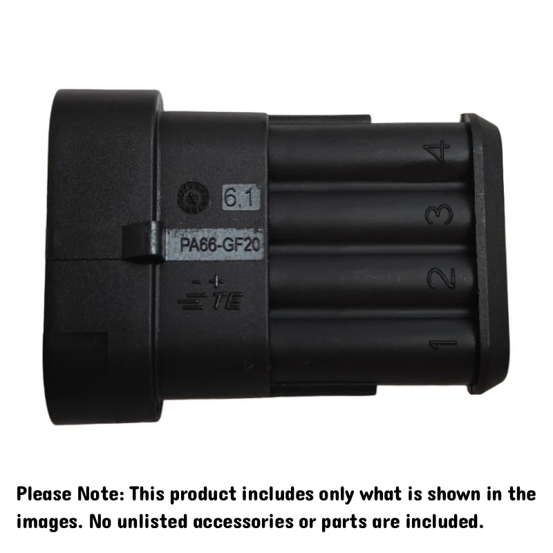 282088-1,Female Terminal Housing,Wire-to-Wire Automotive Connector,4P,Centerline .236 in,AMP Superseal 1.5mm Series,Male282106-1