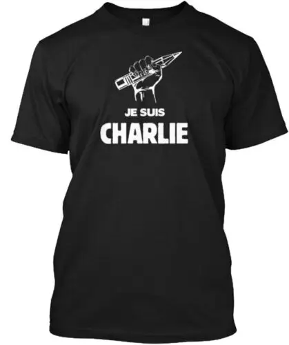 Je Suis Charlie Tribute Tee T-Shirt Made in the USA Size S to 5XL