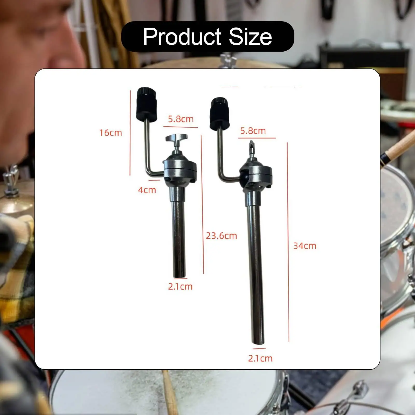 

Sturdy Double Tube Tom Drum Holder Parts Bracket Mount Stand Percussion Hardware for Drum Kit