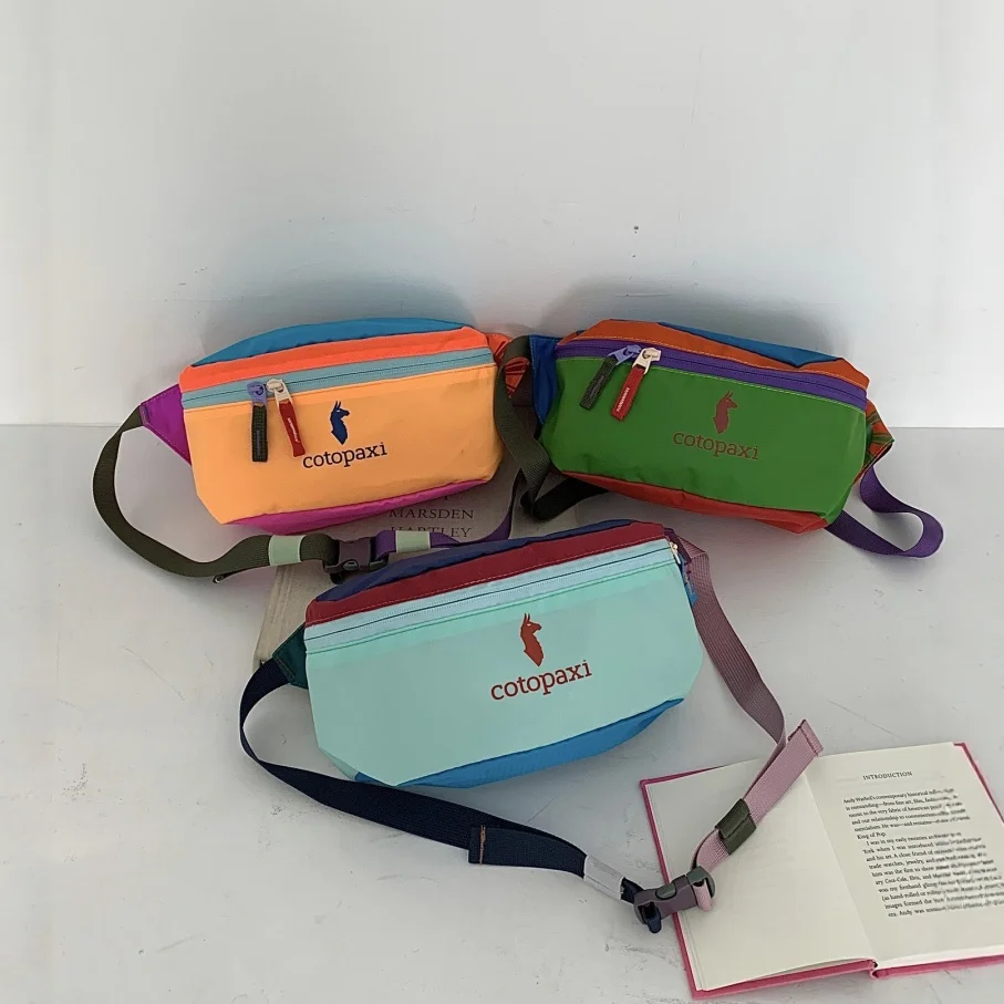 Sac banane unisexe tendance de grande capacité, design chameau, sac de poitrine, sac de randonnée en plein air, sac bandoulière, trousse de toilette, pochette cosmétique