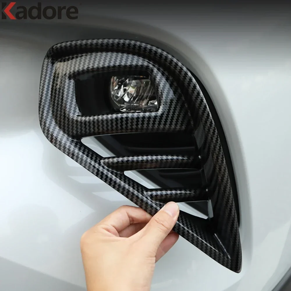 

For Toyota Highlander Hybrid 2021 2022 2023 2024 Chrome Car Front Fog Light Lamp Cover Trim Foglight Bezel Trims Accessories