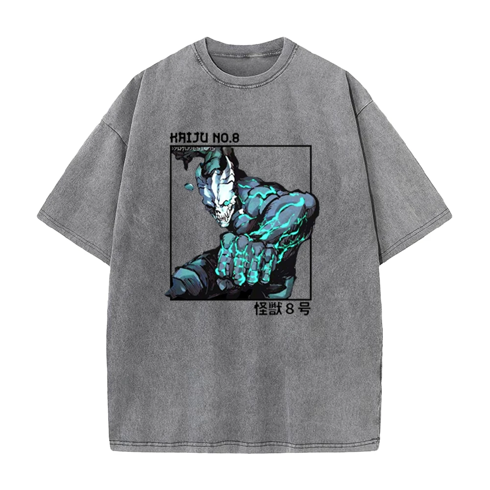Men Women Kaiju Anime Tshirts Short Sleeve Crewneck Tee Hot Manga T Shirt Harajuku Men Women Oversized Comfortable T-shirt Tops