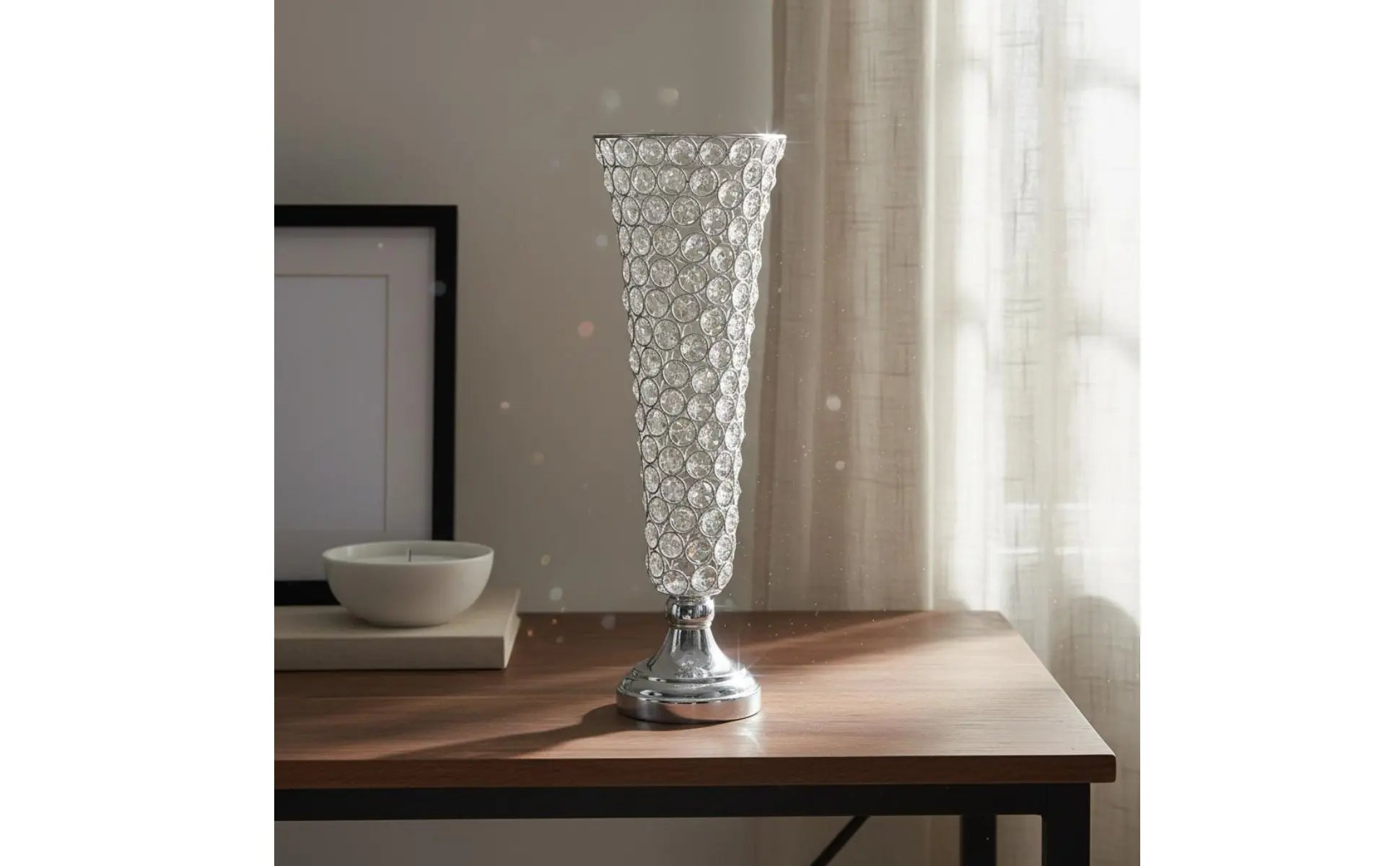 Crystal Vase Centerpiece Elegant Wedding Centerpiece Vase Crystal Flower Stand Easy to Clean Event Decor for Reception