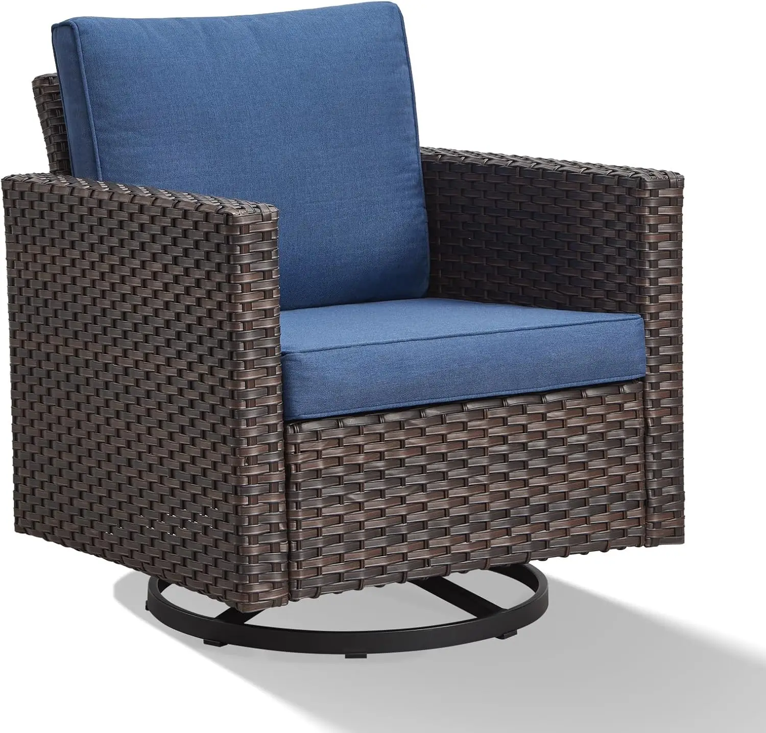 

Patio Chair Wicker Swivel Rocker - Oversize Outdoor Swivel Glider Chair 350LBS Weight Capacity Wicker Outdoor Rocking Seating