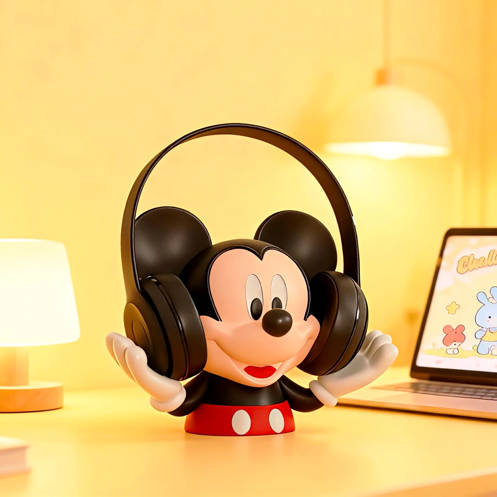 

Hot Sale Cute Cartoon Mickey Mouse Headphone Stand Creative Storage Rack Gaming Room Home Office Desk Decor Perfect Gamer Gift