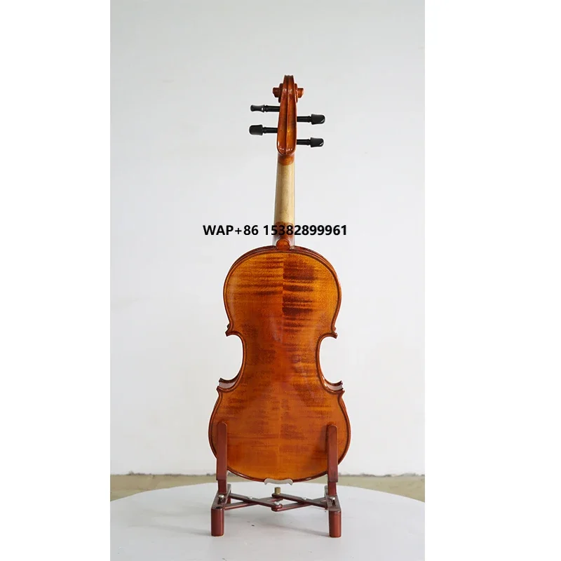 4/4 Handcrafted Student Violin Solid Spruce Face Maple Back Side Ebony Bow High Quality Fashionable Master Grade Acoustic