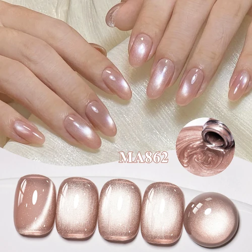 Esmalte de uñas de Gel magnético con forma de gato misterioso, efecto de cuentas de vidrio, Gel magnético con purpurina semipermanente, UV/LED, manicura Vanrish