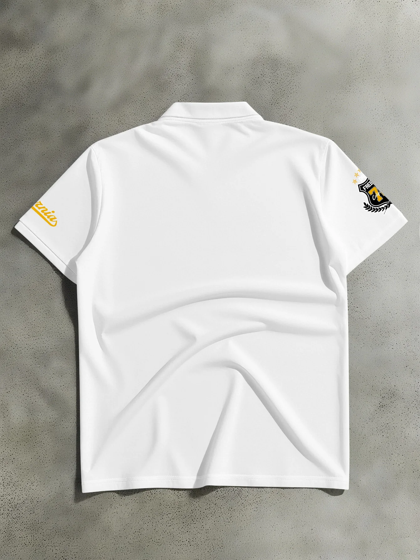 Men King 78 Los Angeles California Dream Freedom Shield Sleeve Print Short Sleeve Polo Shirt S-XXL