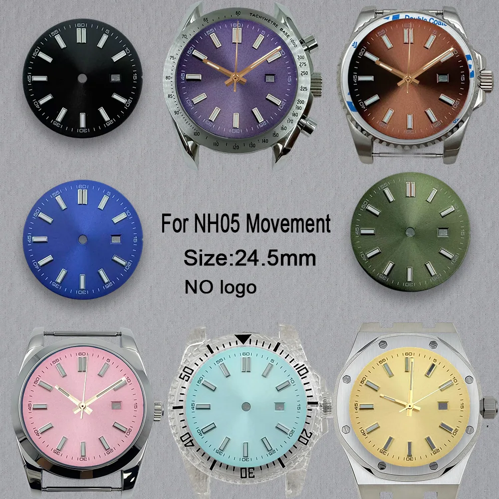24.5mm No Logo Women Blank Dial For NH05 Movement High-Quality Custom Logo Watch Dials Hands Accessories Repair Tools