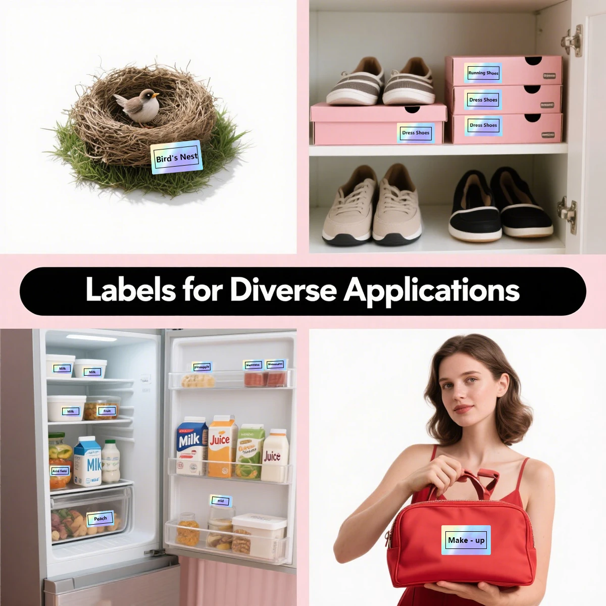 Impresora de etiquetas, pegatina láser, papel autoadhesivo, 500 Uds., 57x32mm, impermeable, resistente al desgarro, reemplazo para oficina, cocina, escuela