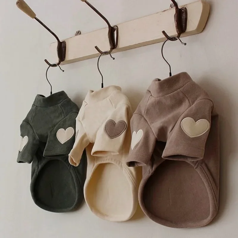 Heart Print Pet Hoodie 3